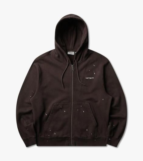 Brown HOODED PAINTER JACKET