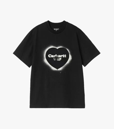 Svart W´ s/s spray heart t-shirt