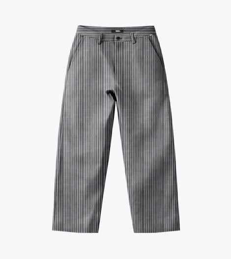 Svart Chore loose stripe denim pants